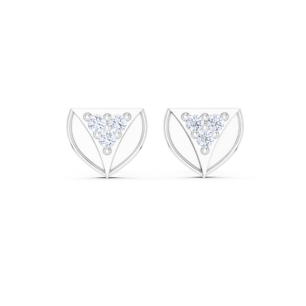 Petal Drop Cluster Diamond Earrings