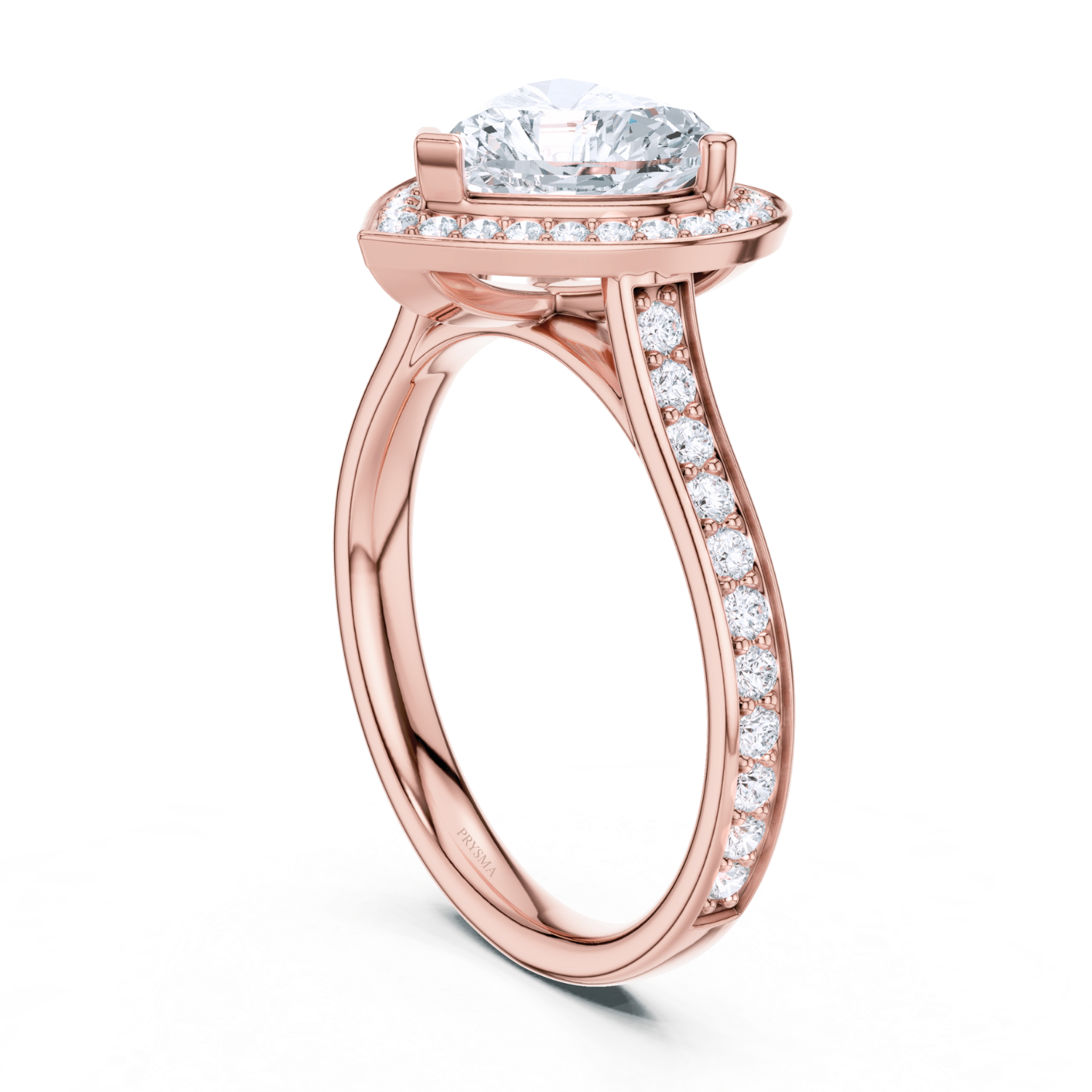Enchanted Halo Heart-shaped Diamond Ring
