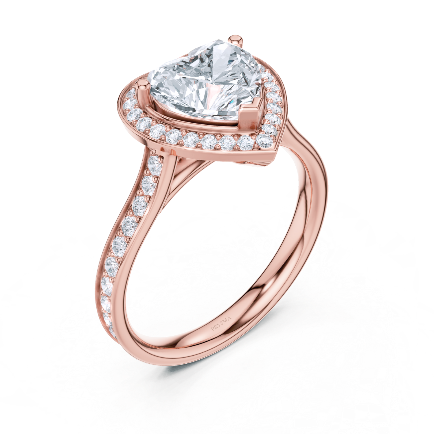 Enchanted Halo Heart-shaped Diamond Ring