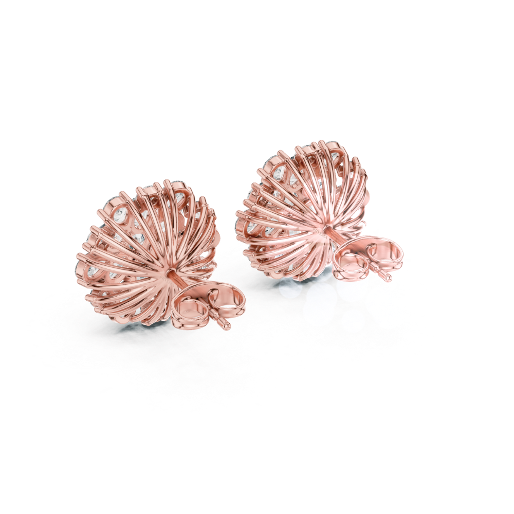 Golden Radiance Floral Studs