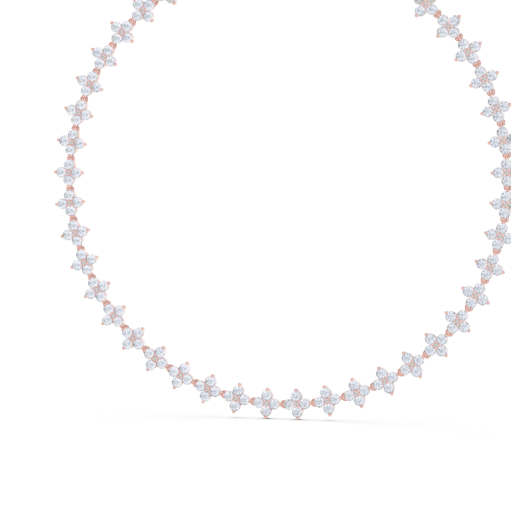 Regalia Round-Cut Diamond Tennis Necklace
