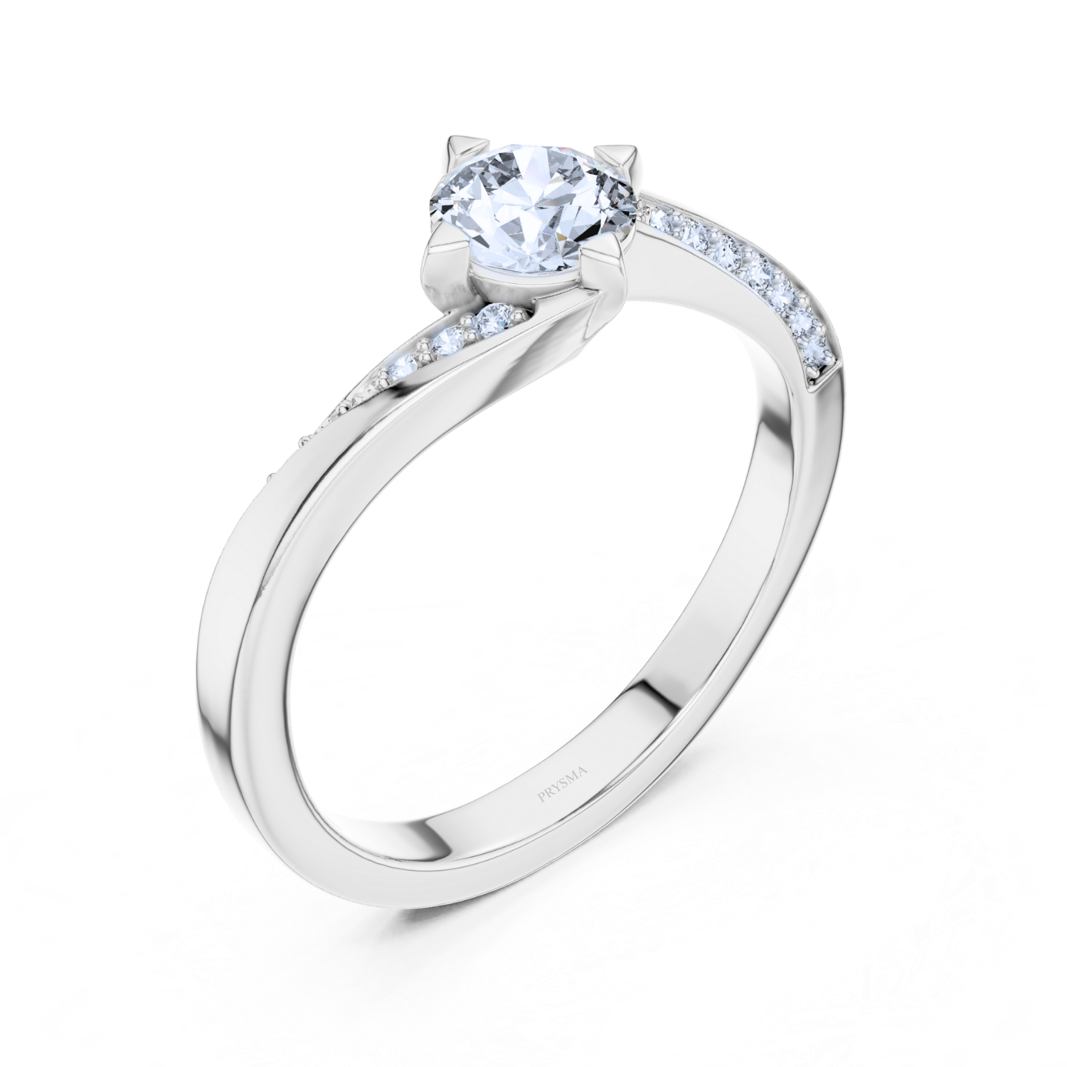 Twisted Elegance Solitaire Ring