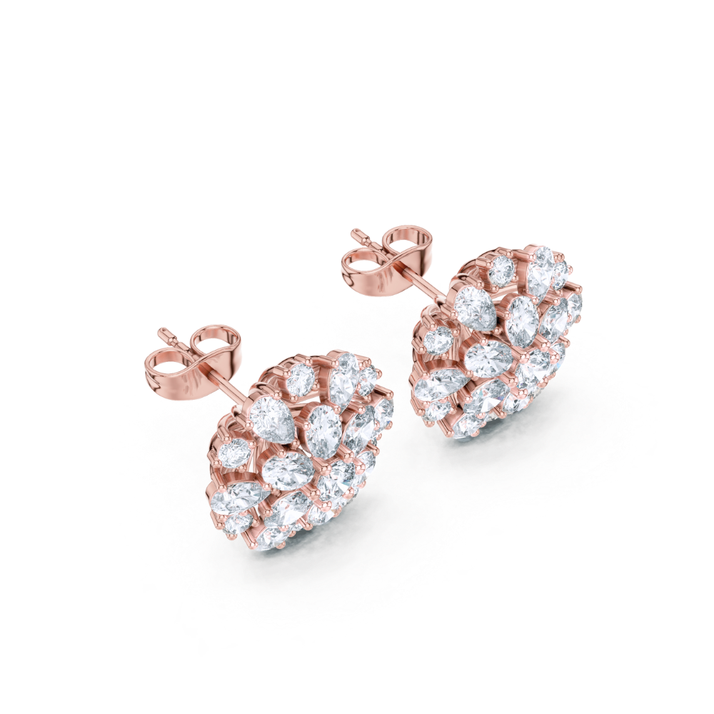 Golden Radiance Floral Studs