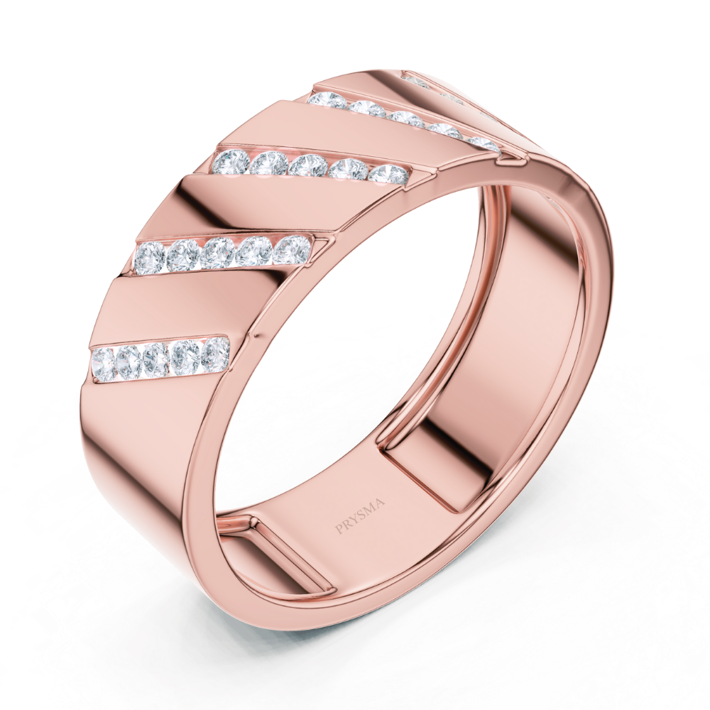 Diagonal Luxe Diamond Ring