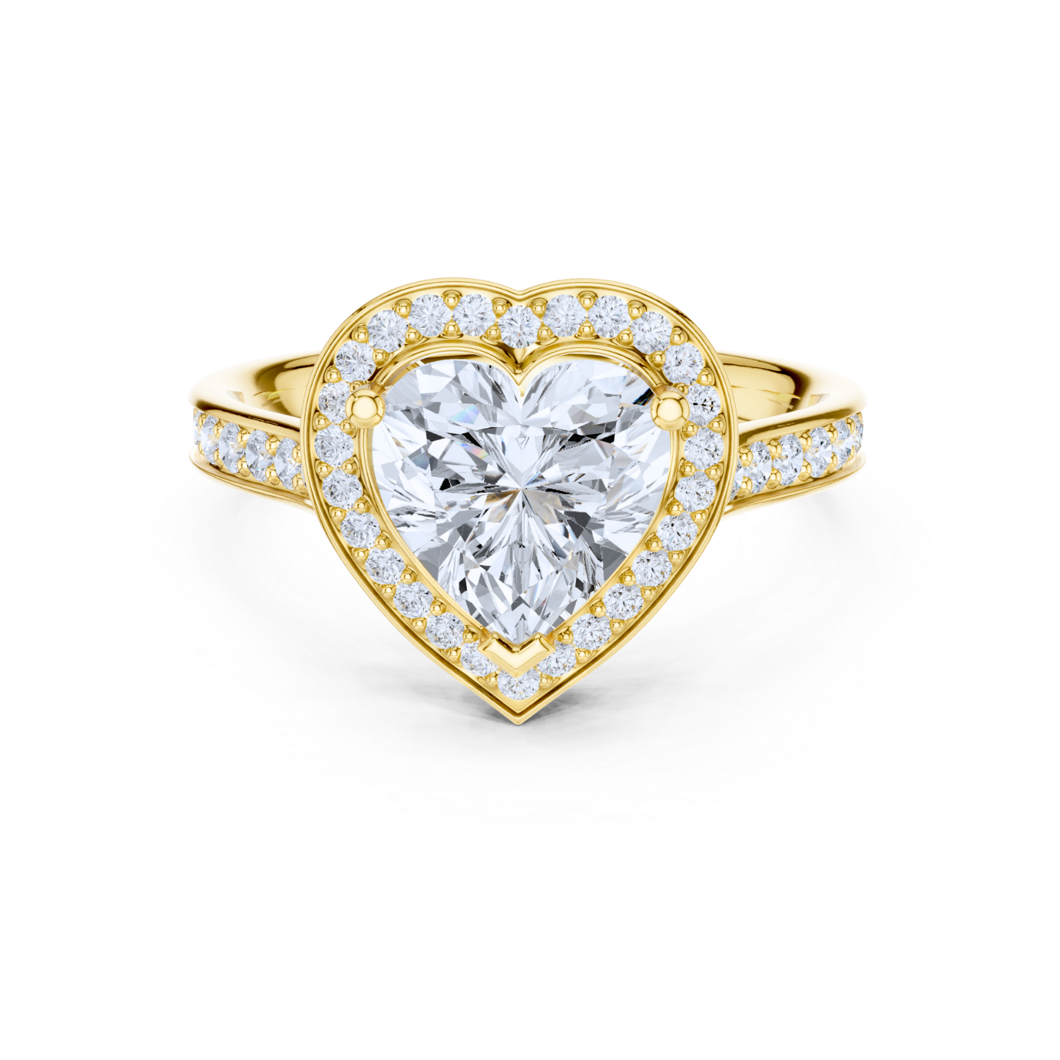 Enchanted Halo Heart-shaped Diamond Ring