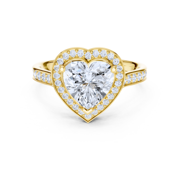 Enchanted Halo Heart-shaped Diamond Ring