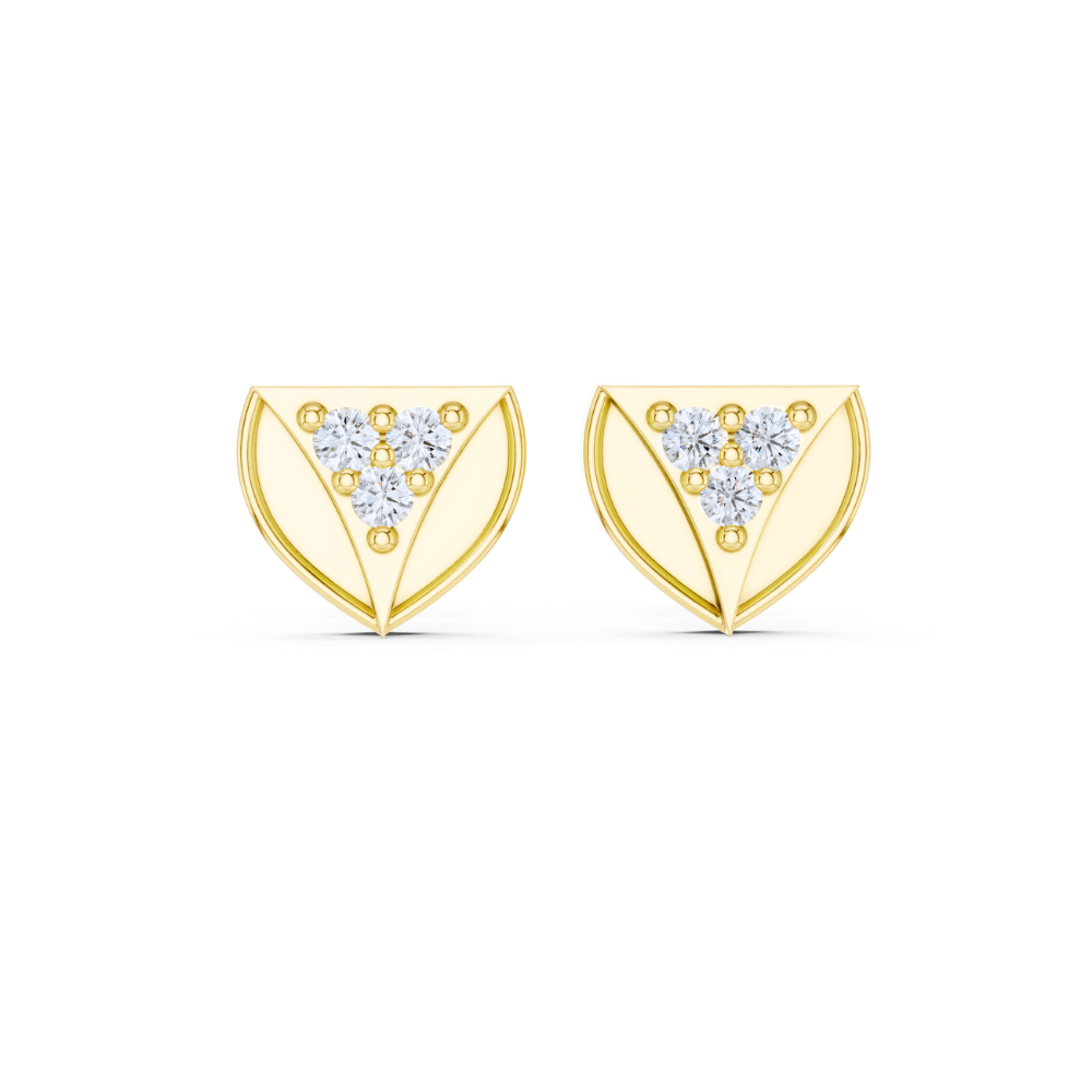 Petal Drop Cluster Diamond Earrings