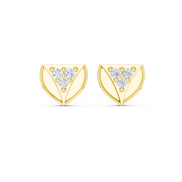 Petal Drop Cluster Diamond Earrings