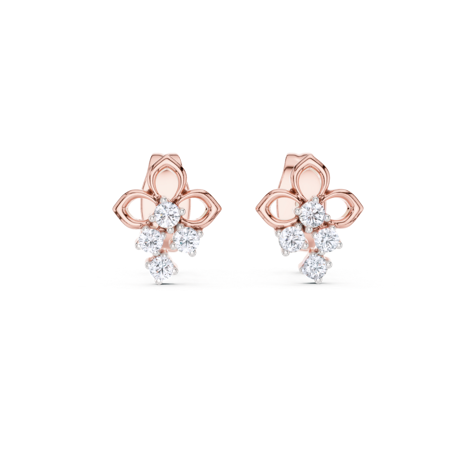 Fleur Diamond Drop Earrings