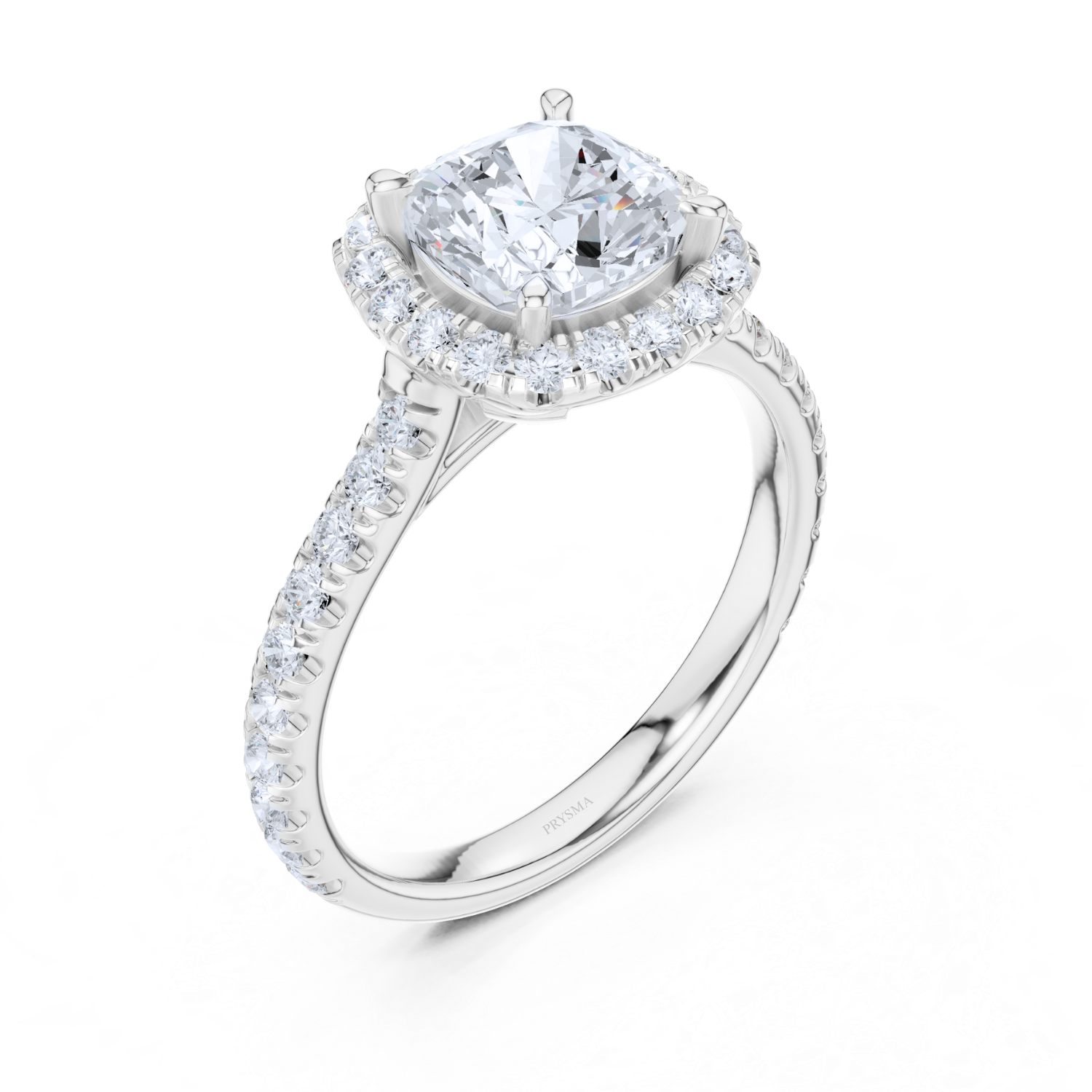 Celestique Halo Cushion Ring