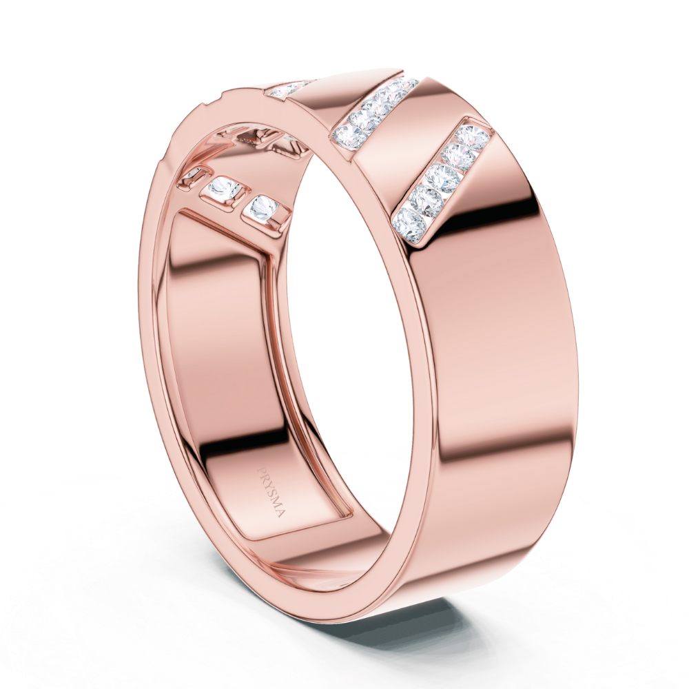 Diagonal Luxe Diamond Ring