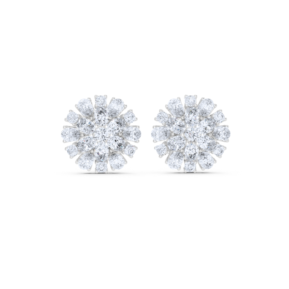Golden Radiance Floral Studs