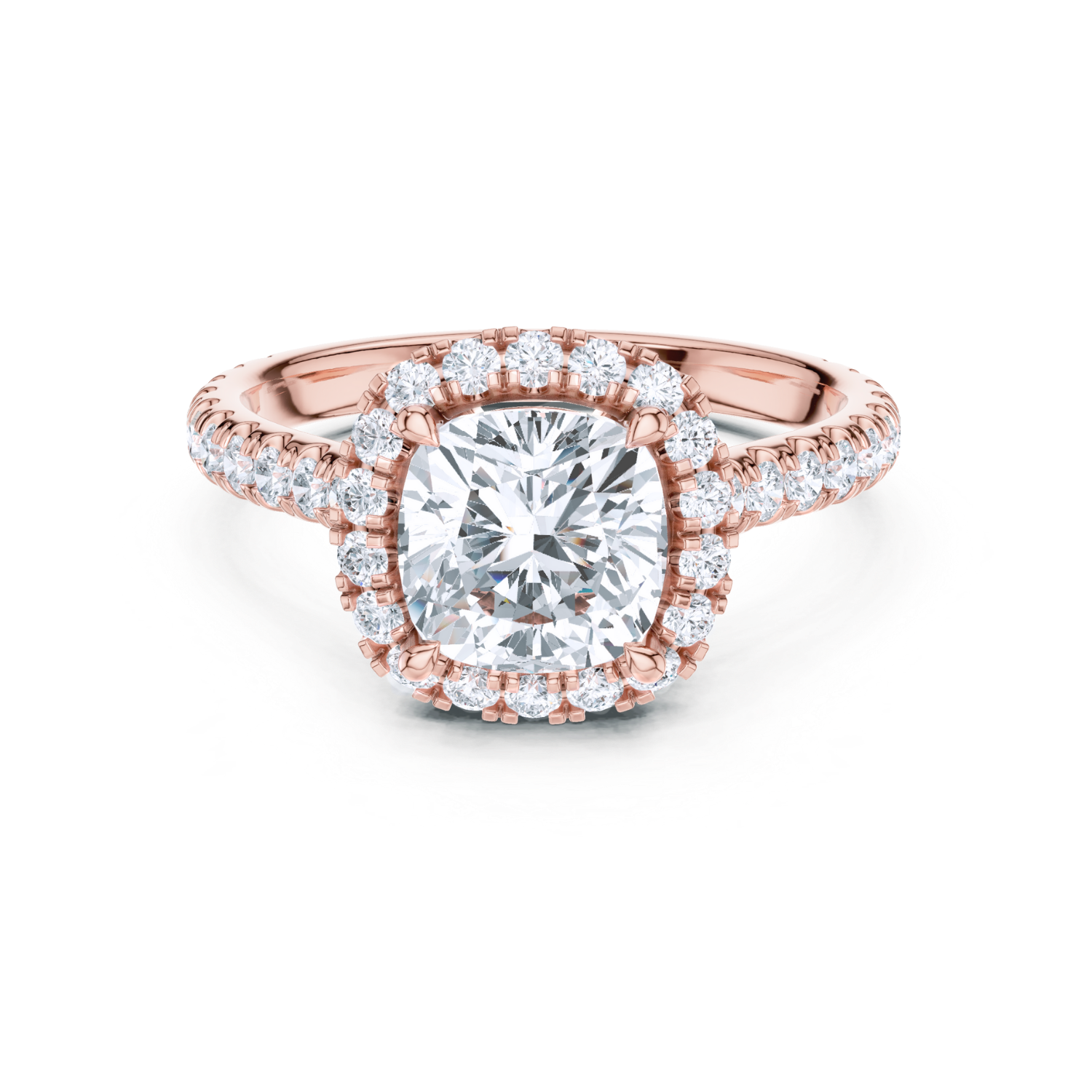 Celestique Halo Cushion Ring