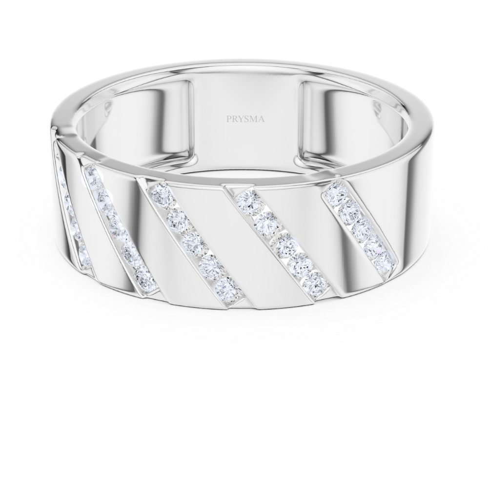 Diagonal Luxe Diamond Ring
