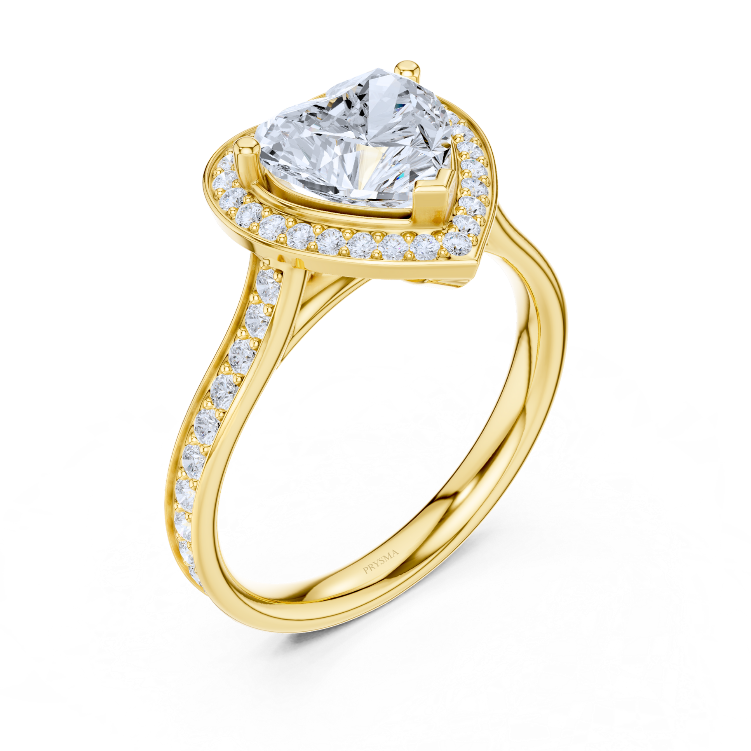 Enchanted Halo Heart-shaped Diamond Ring