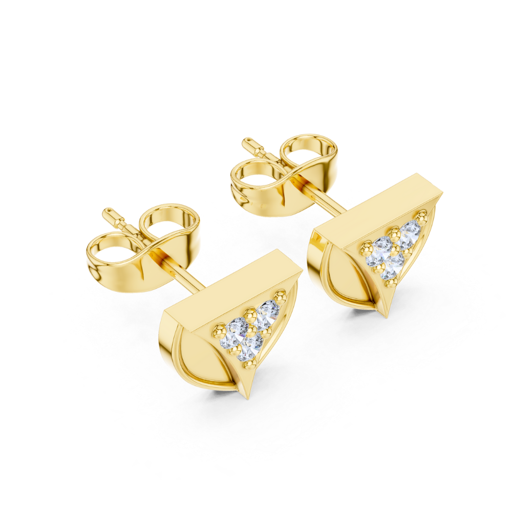 Petal Drop Cluster Diamond Earrings