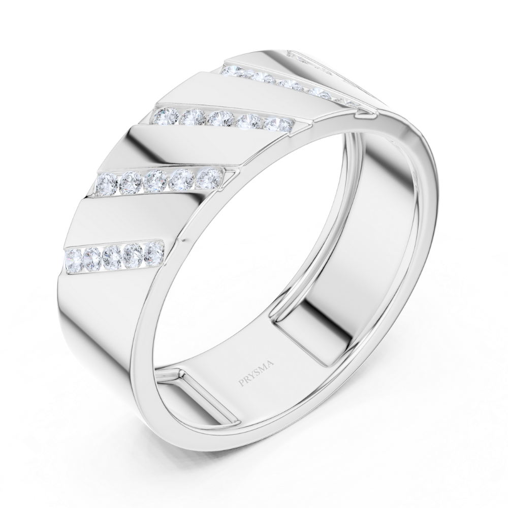 Diagonal Luxe Diamond Ring