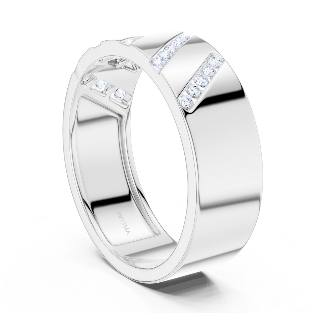 Diagonal Luxe Diamond Ring