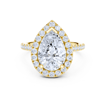 Elegant Halo Pave Diamond  Ring