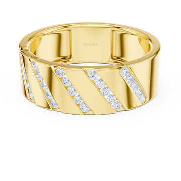 Diagonal Luxe Diamond Ring