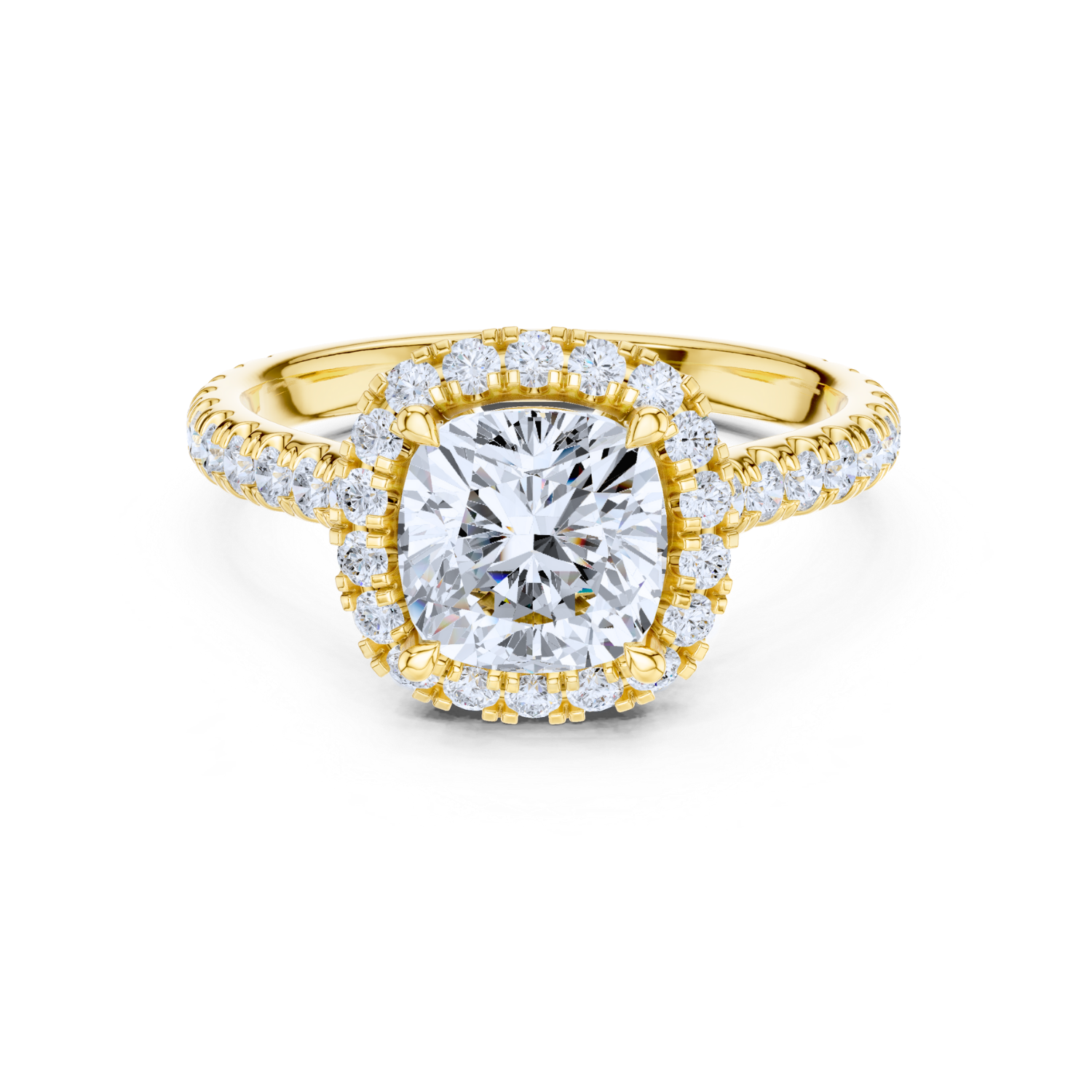 Celestique Halo Cushion Ring