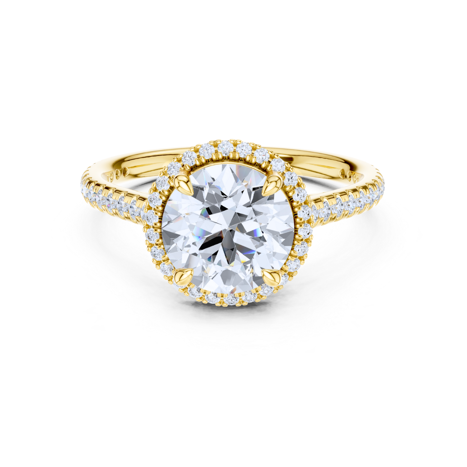 Radiant Halo Diamond Ring