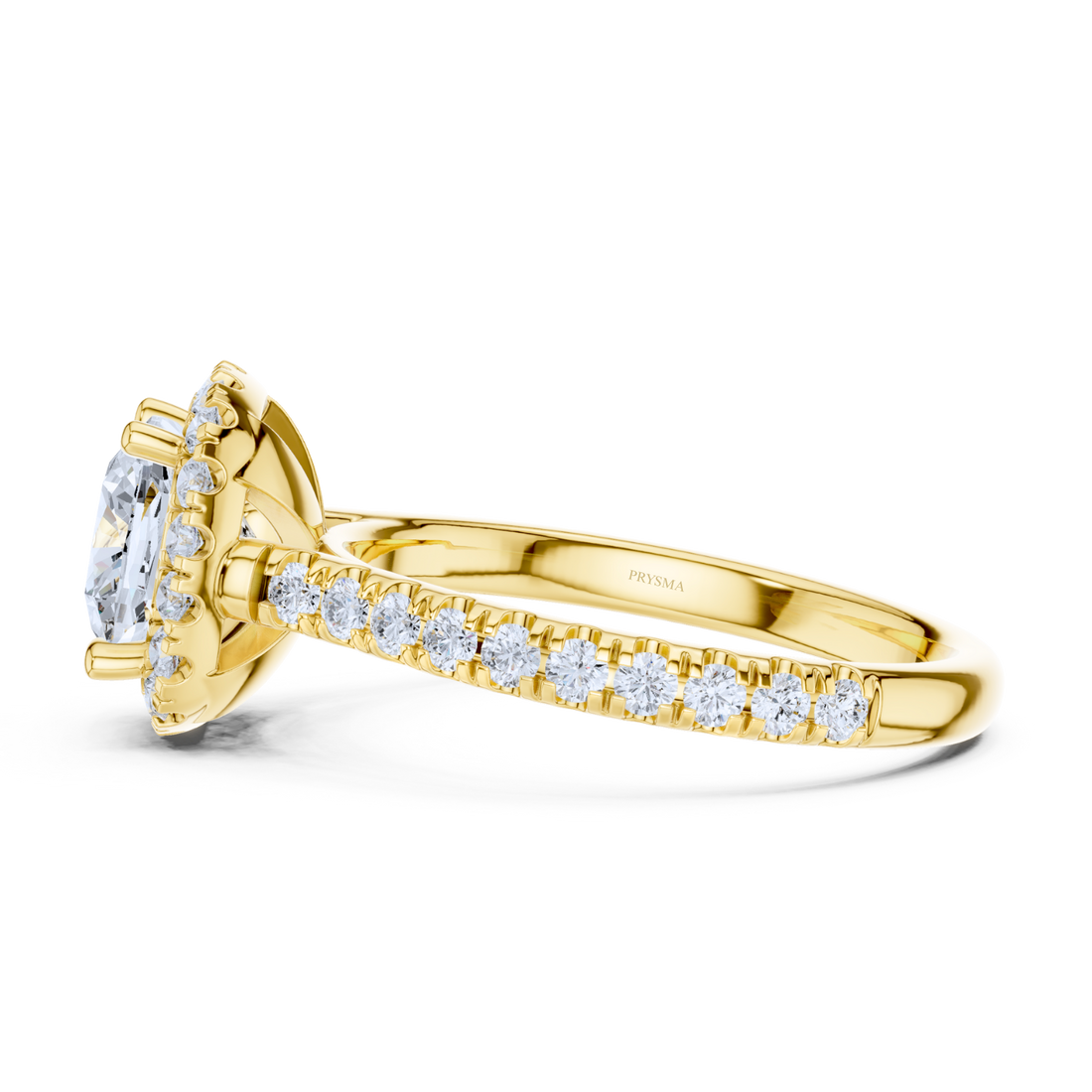 Celestique Halo Cushion Ring