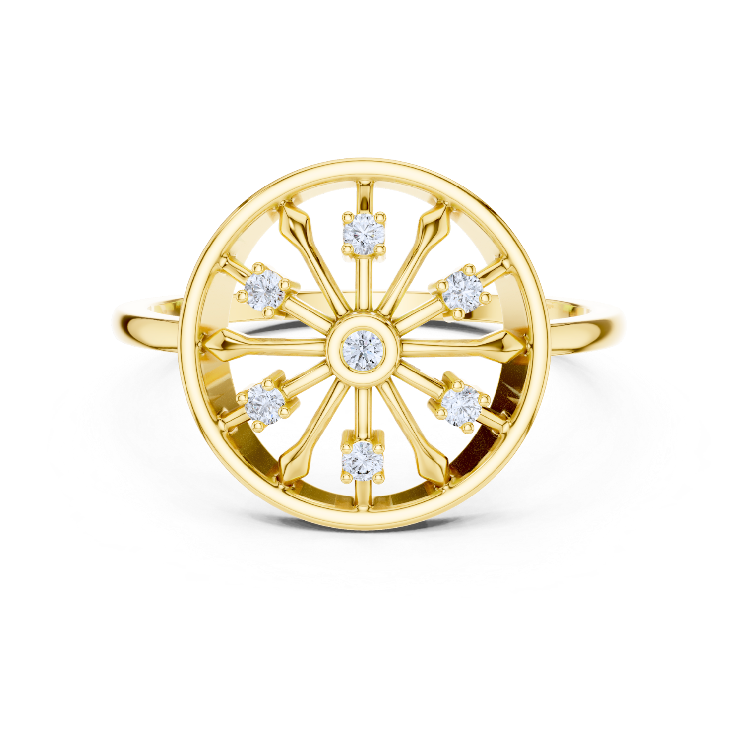 Celestial Wheel Diamond Ring