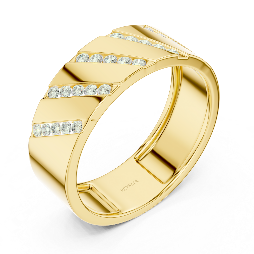 Diagonal Luxe Diamond Ring