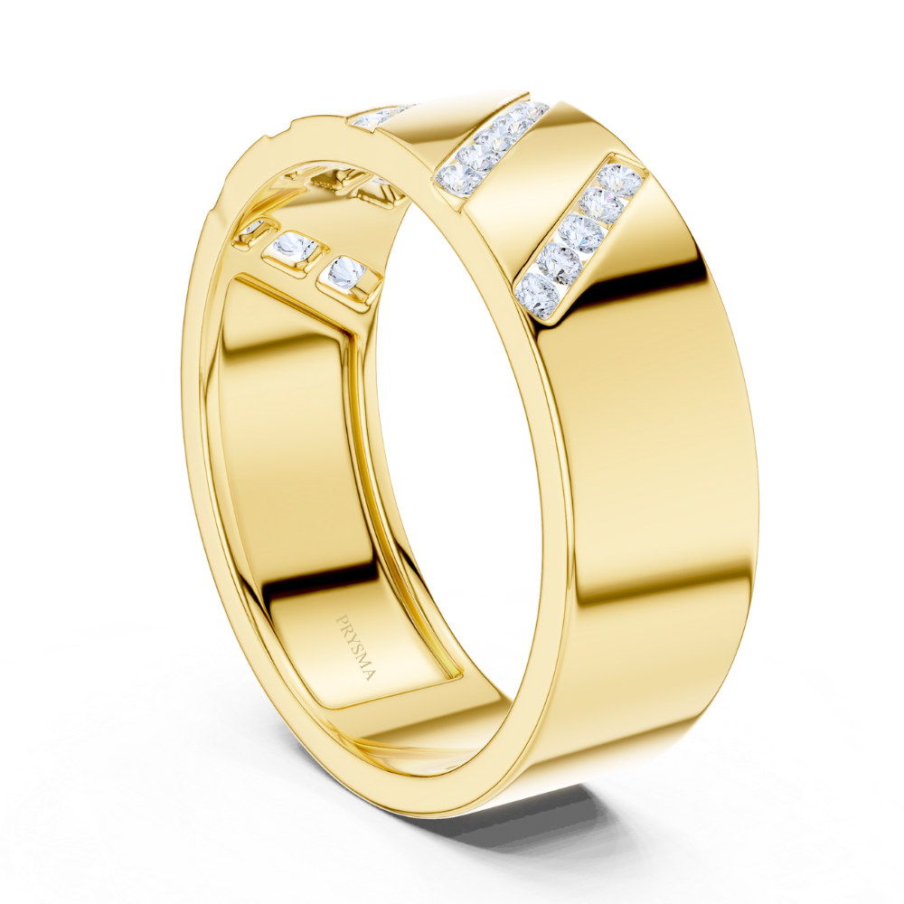 Diagonal Luxe Diamond Ring