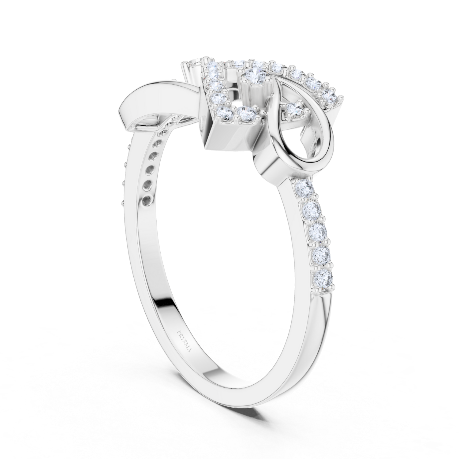 Diamond Crown Halo Ring