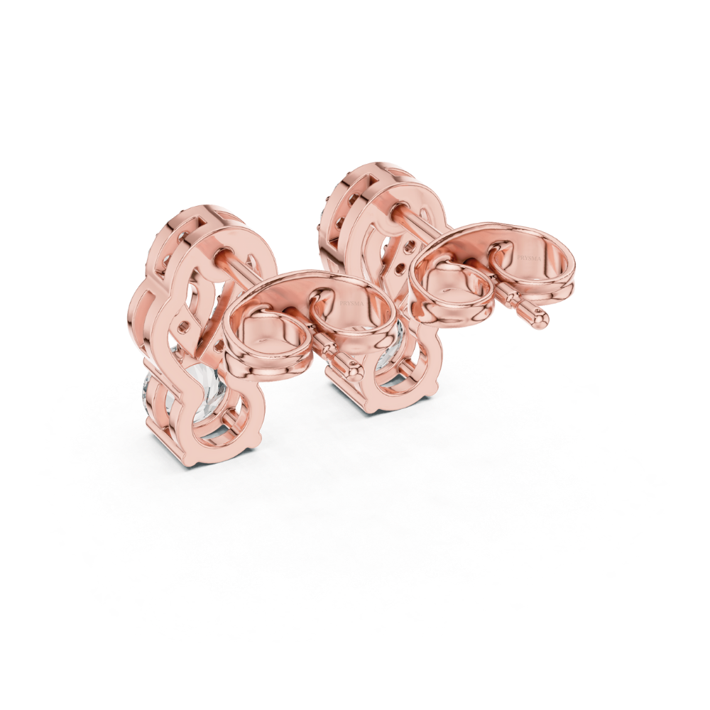 Infinity Loop Diamond Stud Earrings