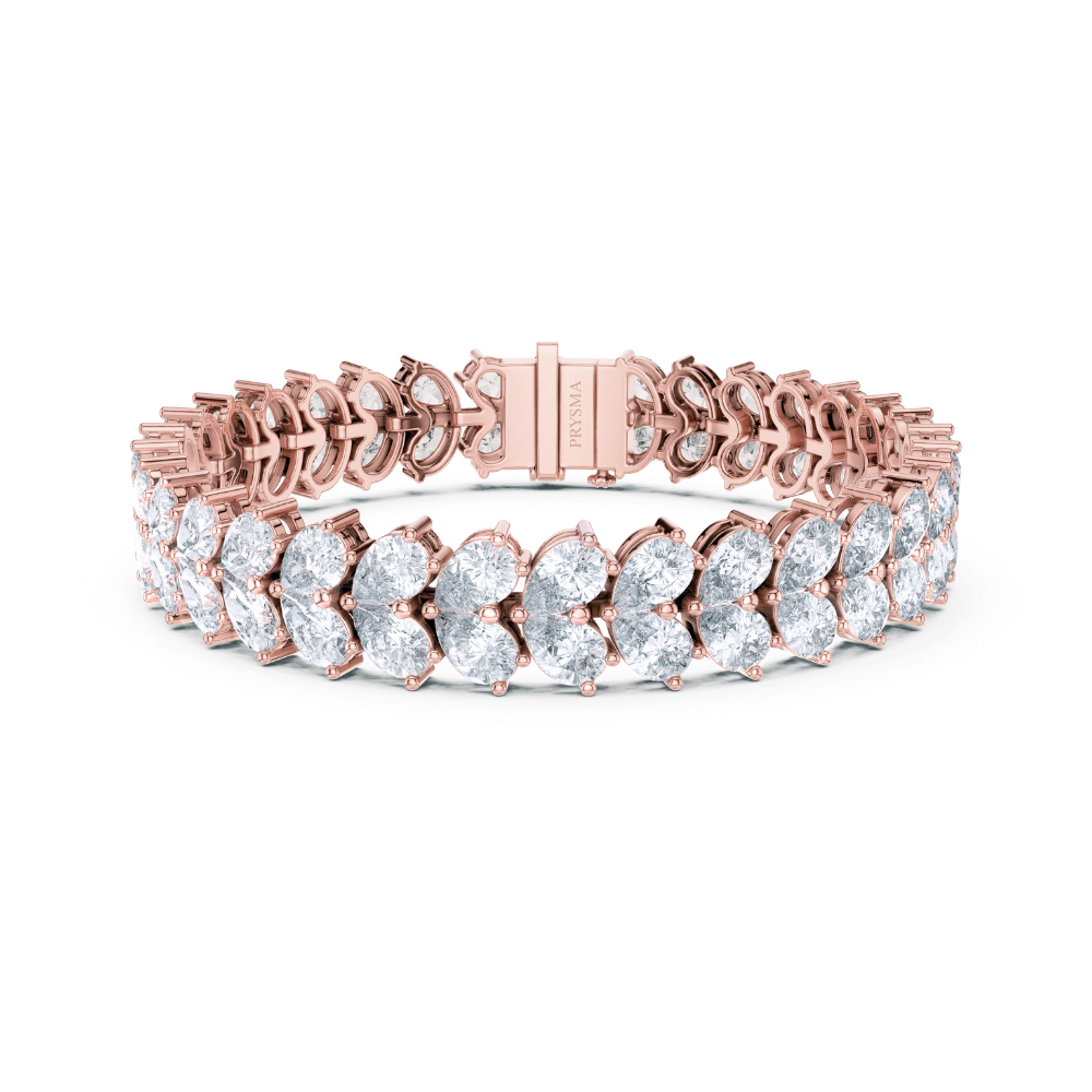 Lustrella Pear-Cluster Diamond Bracelet