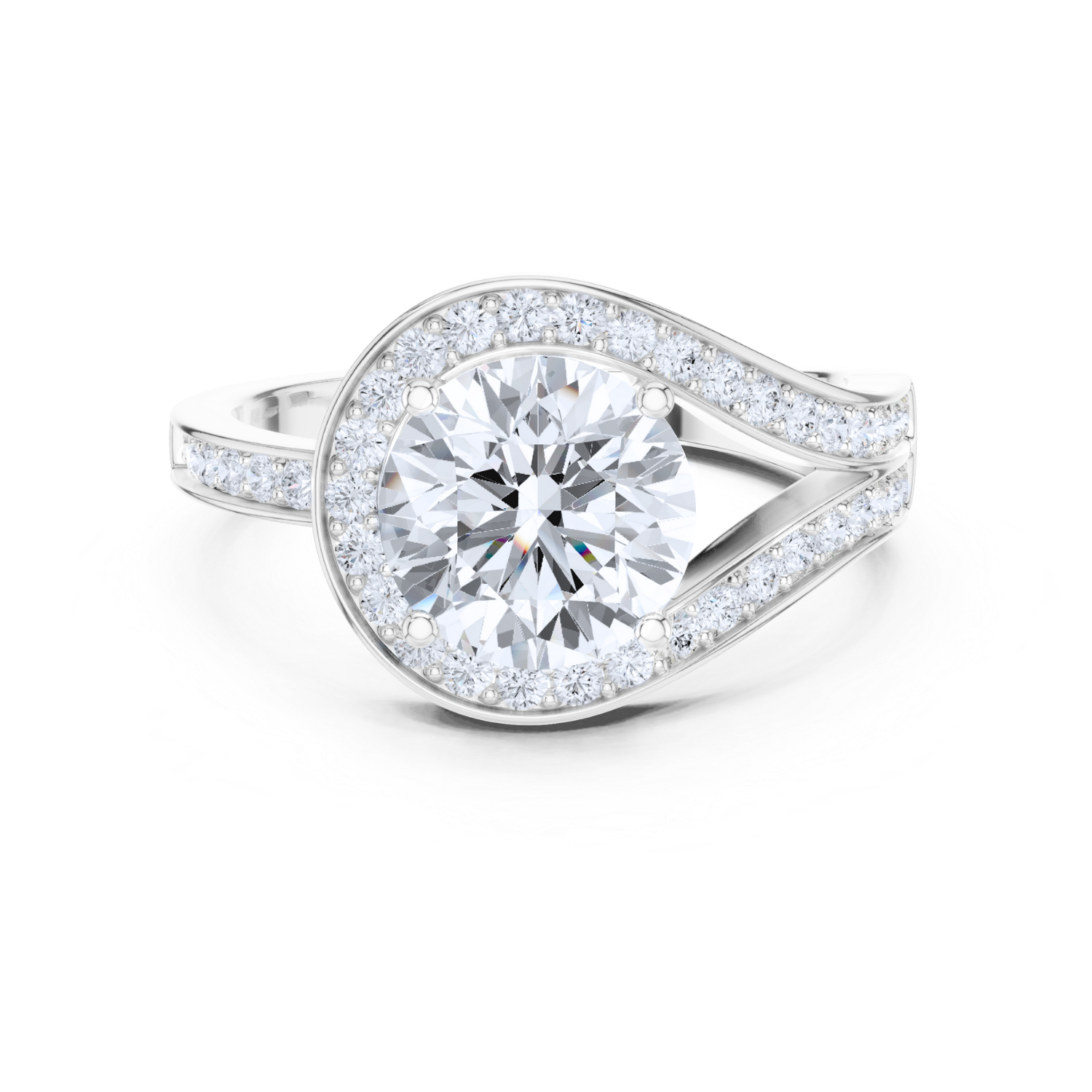 Radiant Split-Shank Solitaire Ring