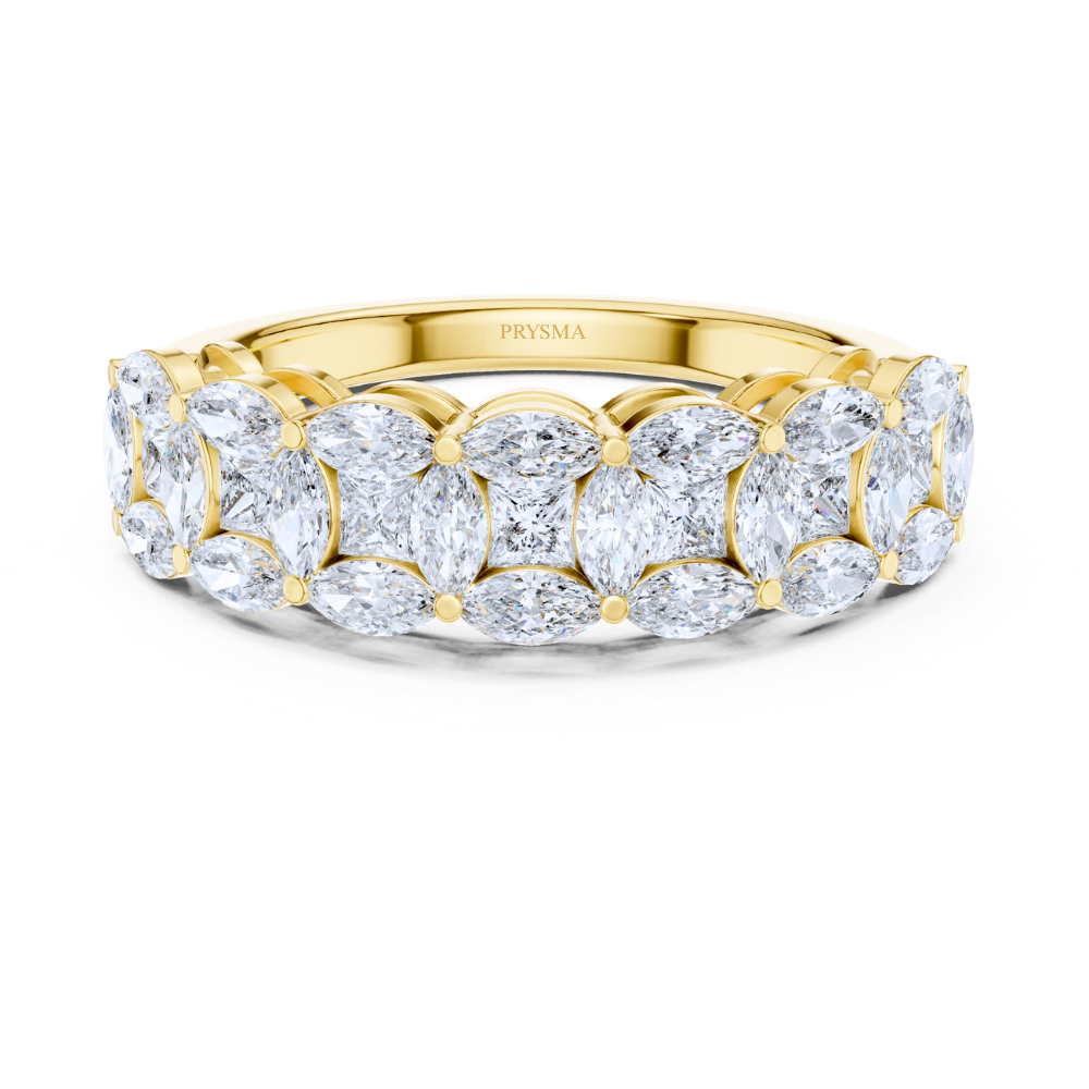 Lustrous Leaf Cluster Ring