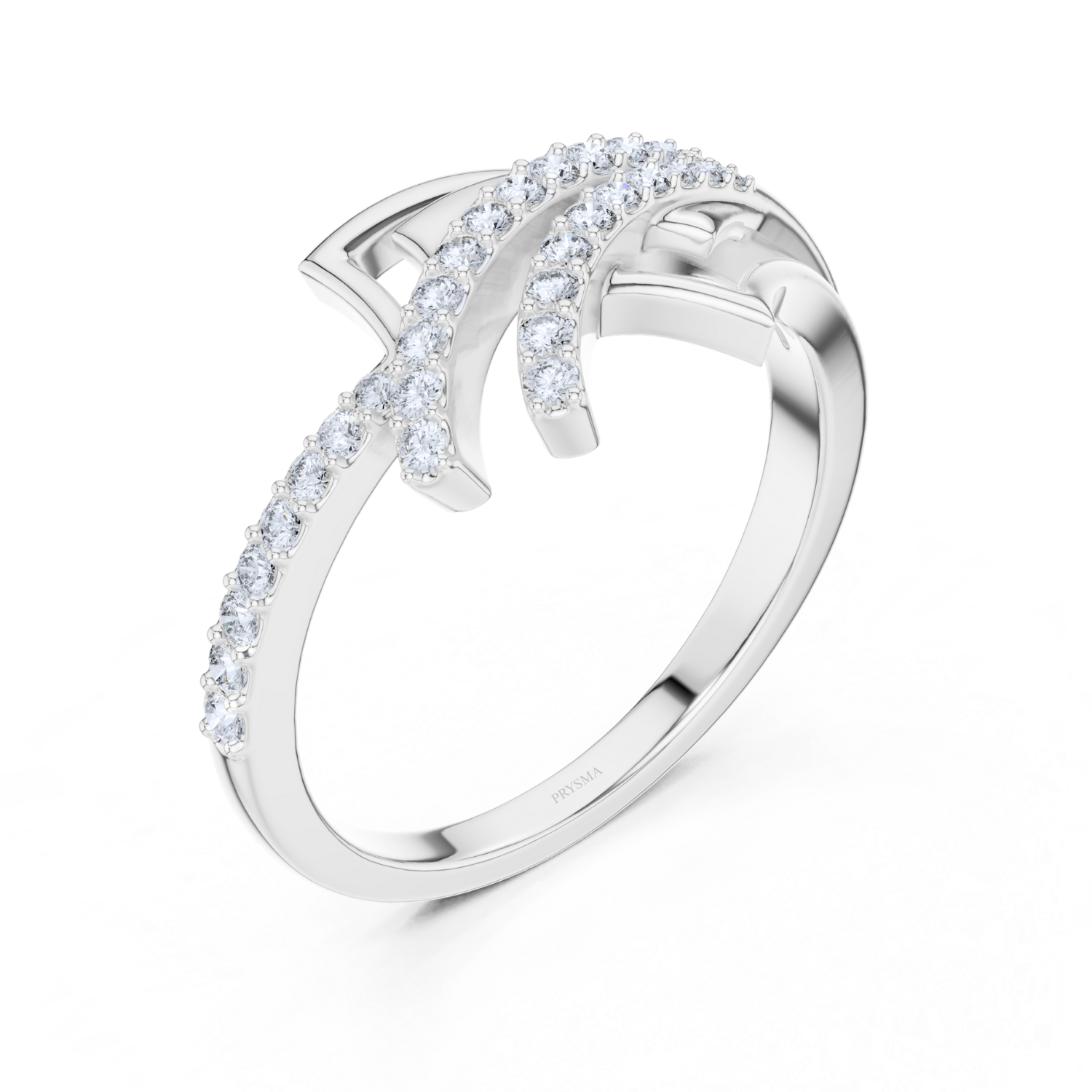 Elegant Curve Diamond Ring