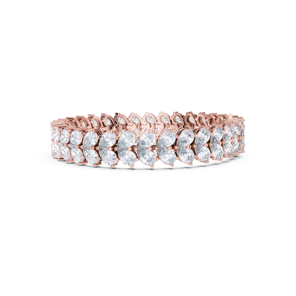 Lustrella Pear-Cluster Diamond Bracelet