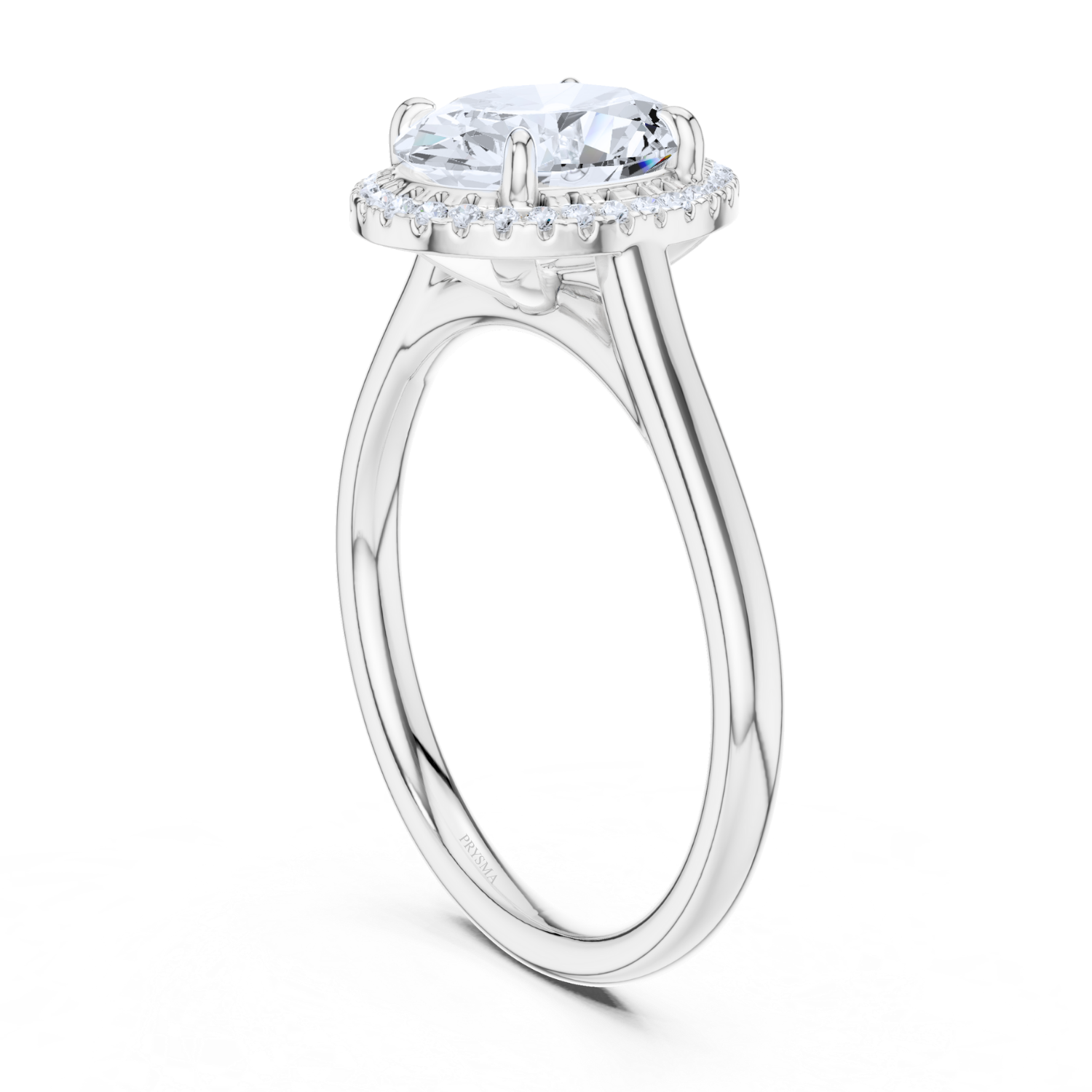 Oval-Cut Diamond Halo Ring