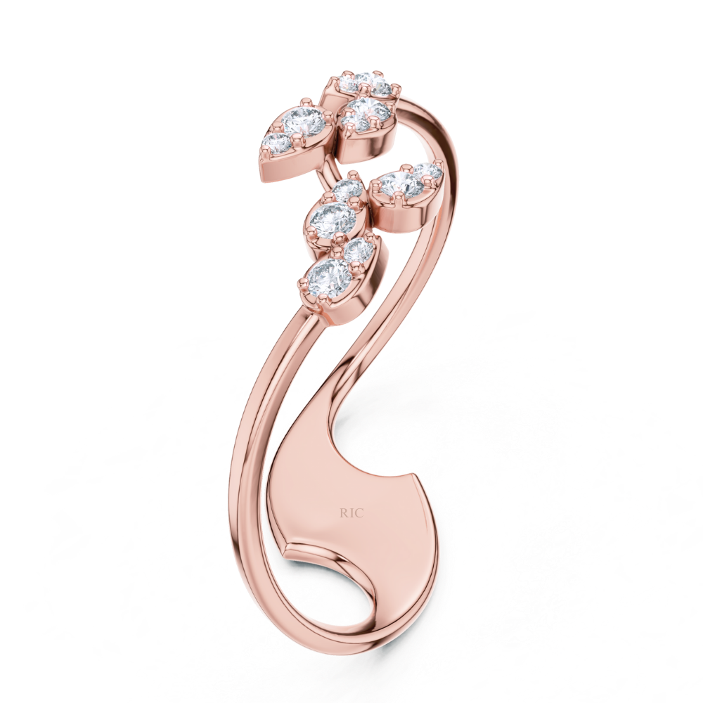 Cosmic Twin Fish Diamond Ring