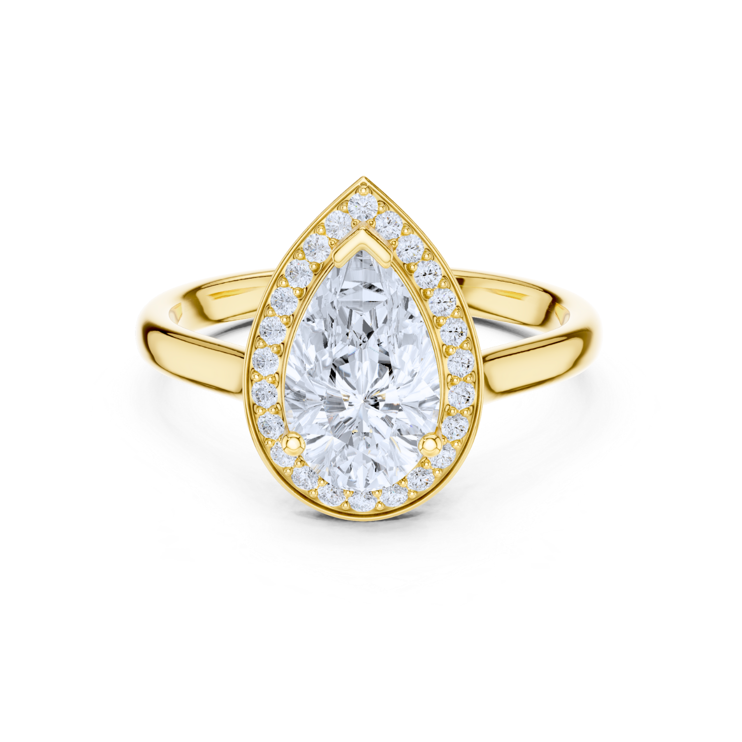 Celestial Pear-shaped Diamond Ring