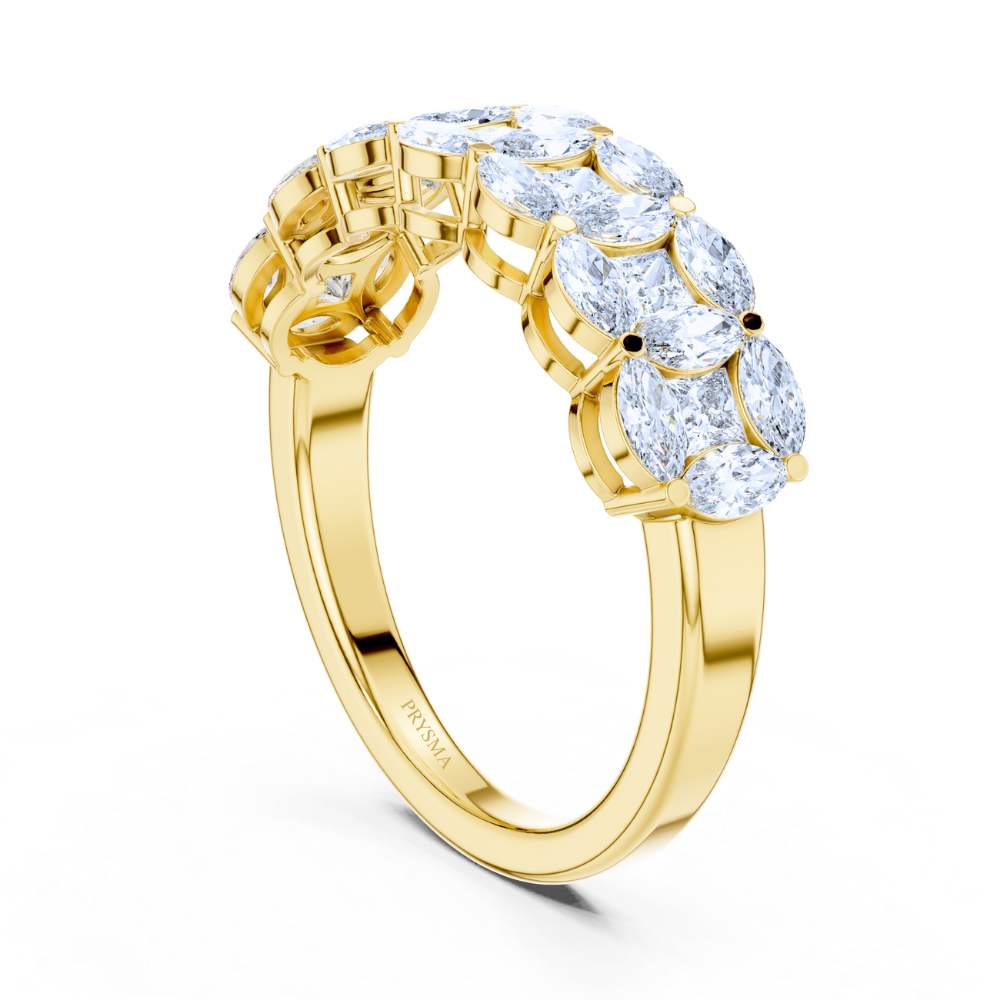 Lustrous Leaf Cluster Ring