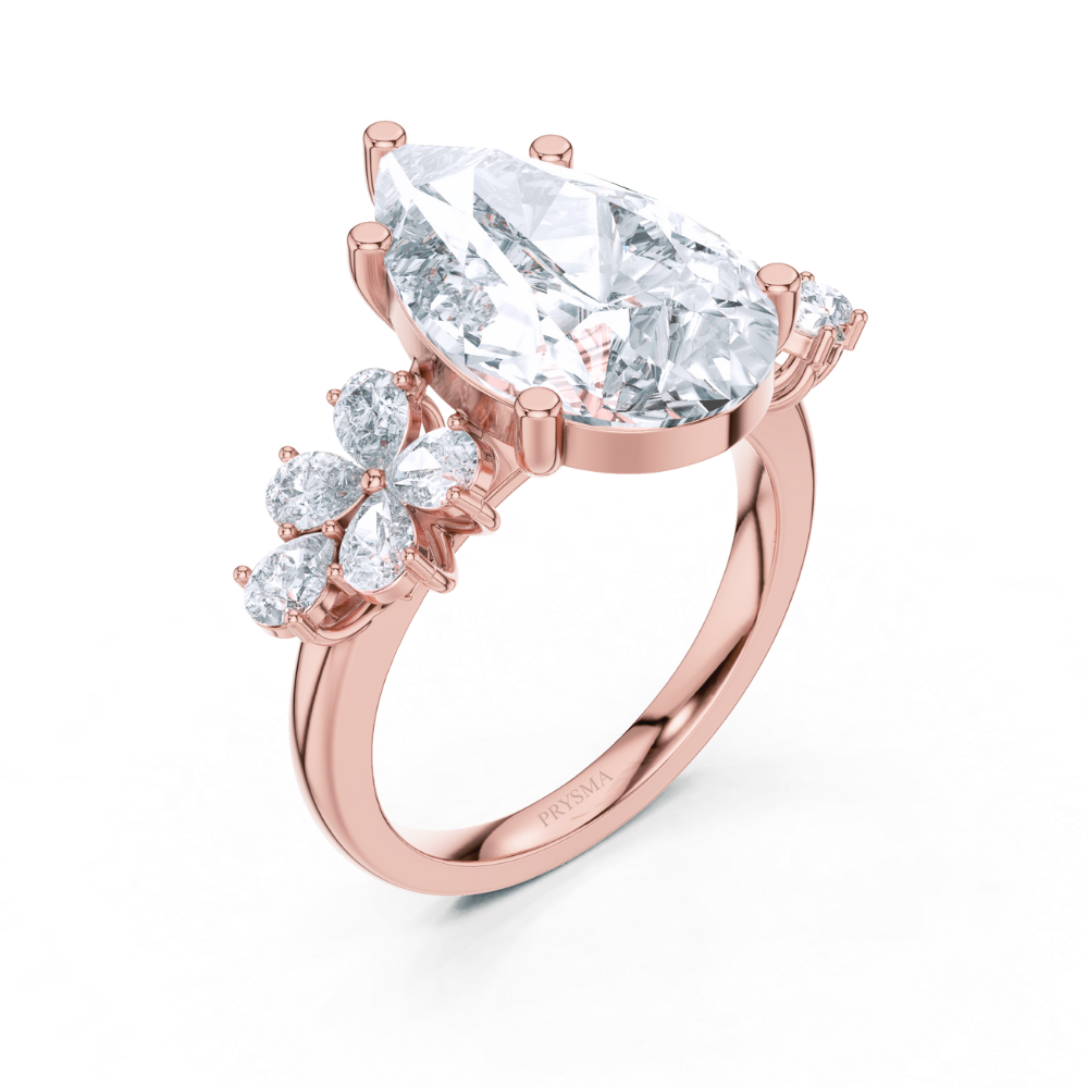 Blossom Radiance Pear-Cut Diamond Ring