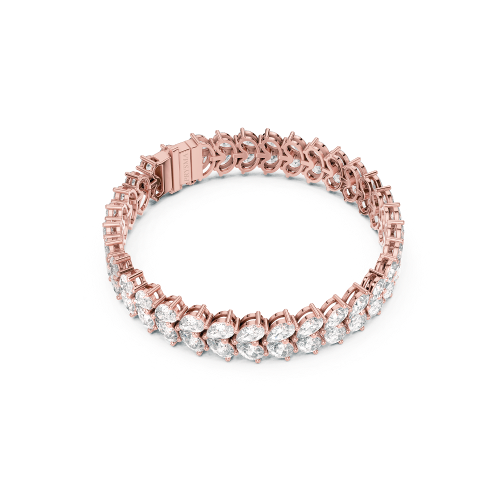 Lustrella Pear-Cluster Diamond Bracelet
