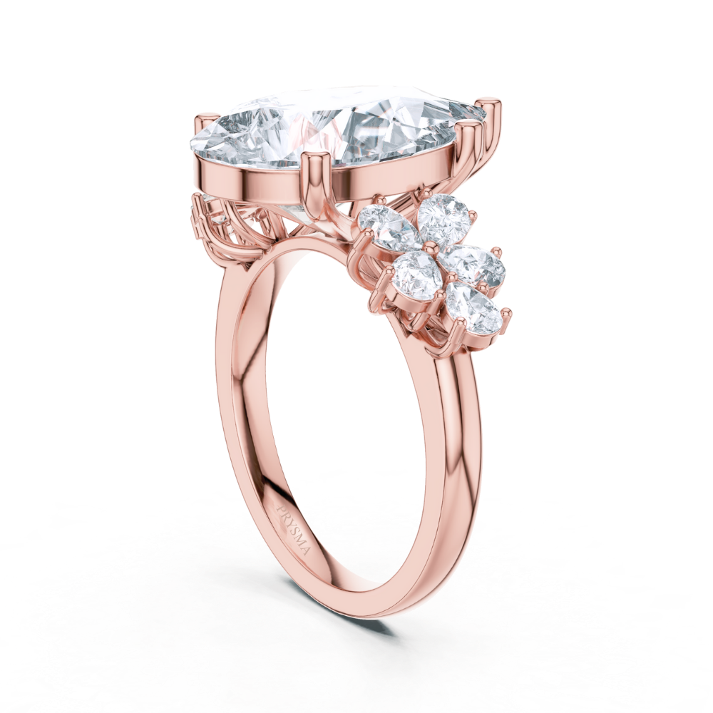 Blossom Radiance Pear-Cut Diamond Ring