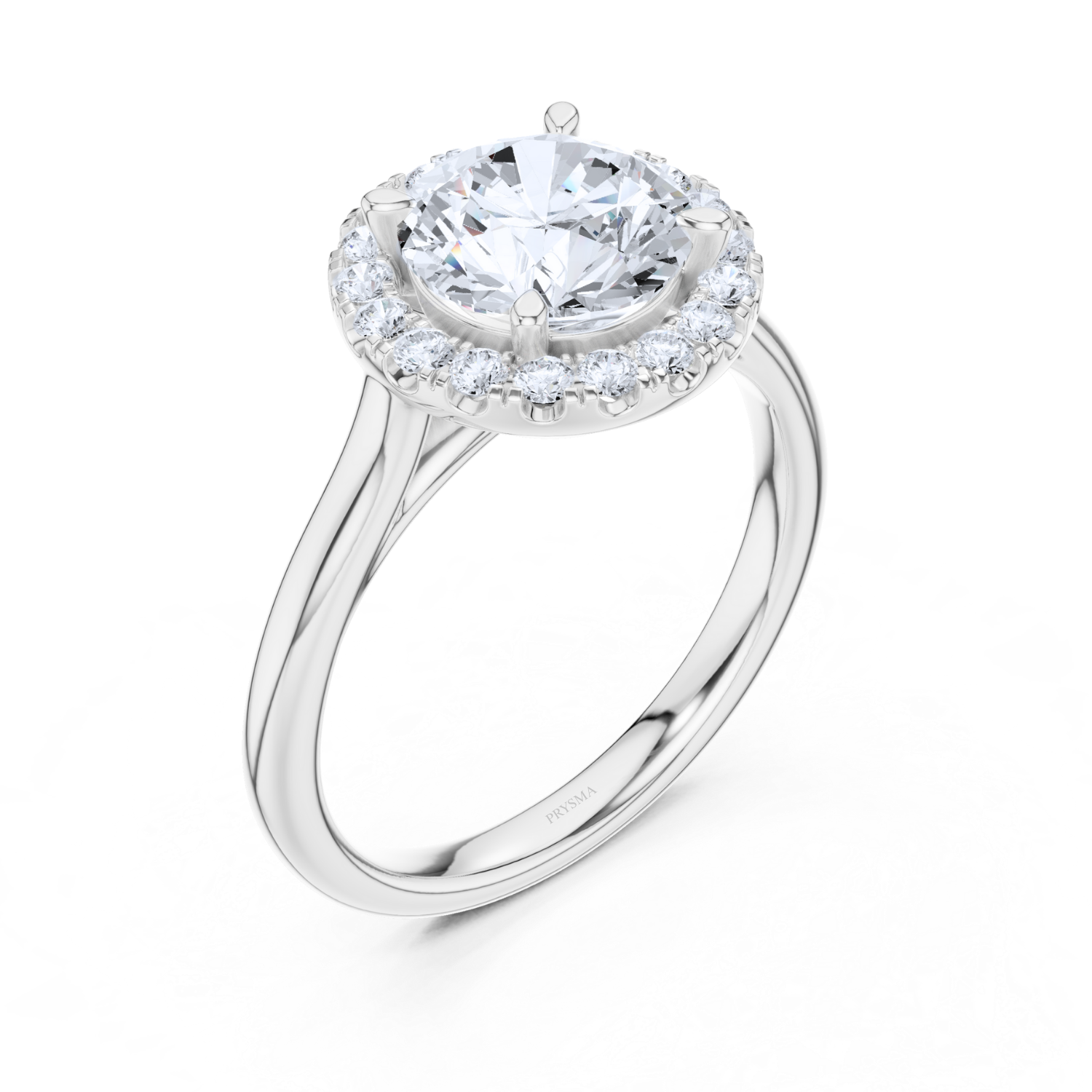 Round Halo Diamond Ring