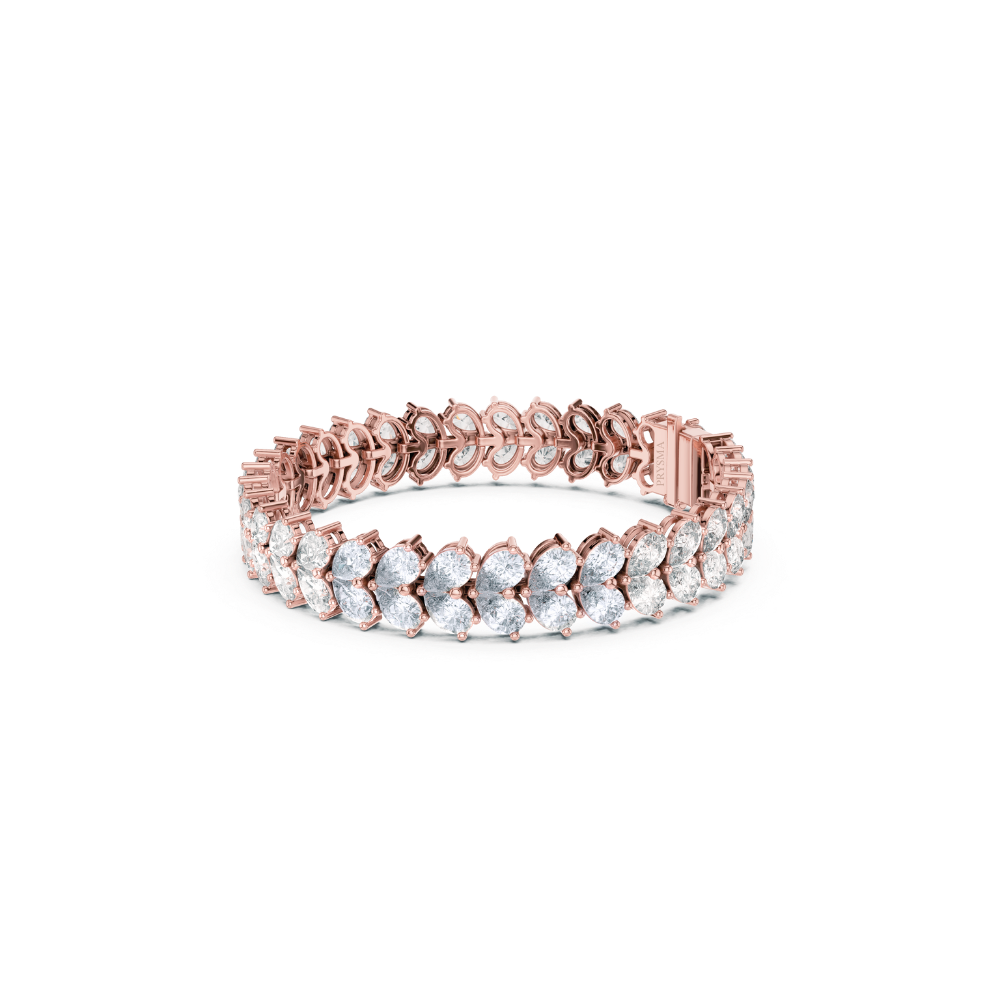 Lustrella Pear-Cluster Diamond Bracelet