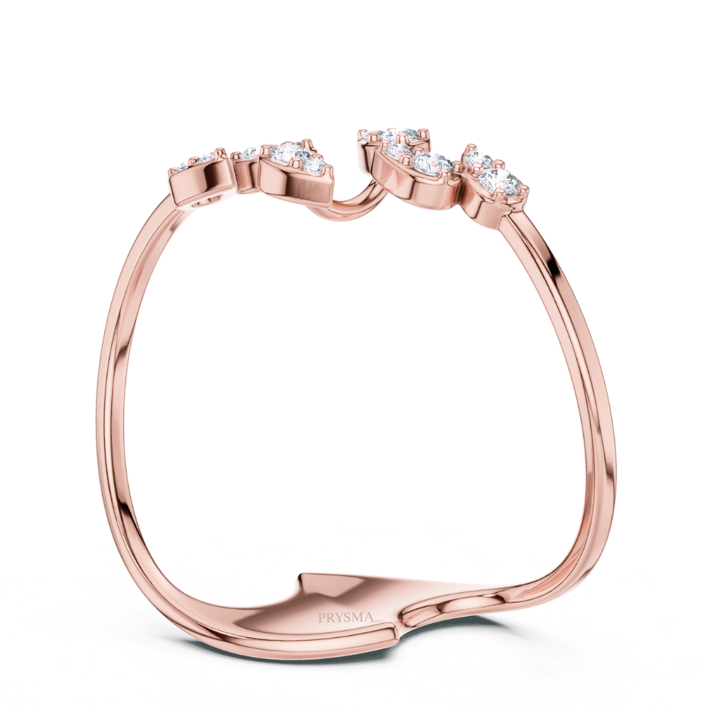 Cosmic Twin Fish Diamond Ring
