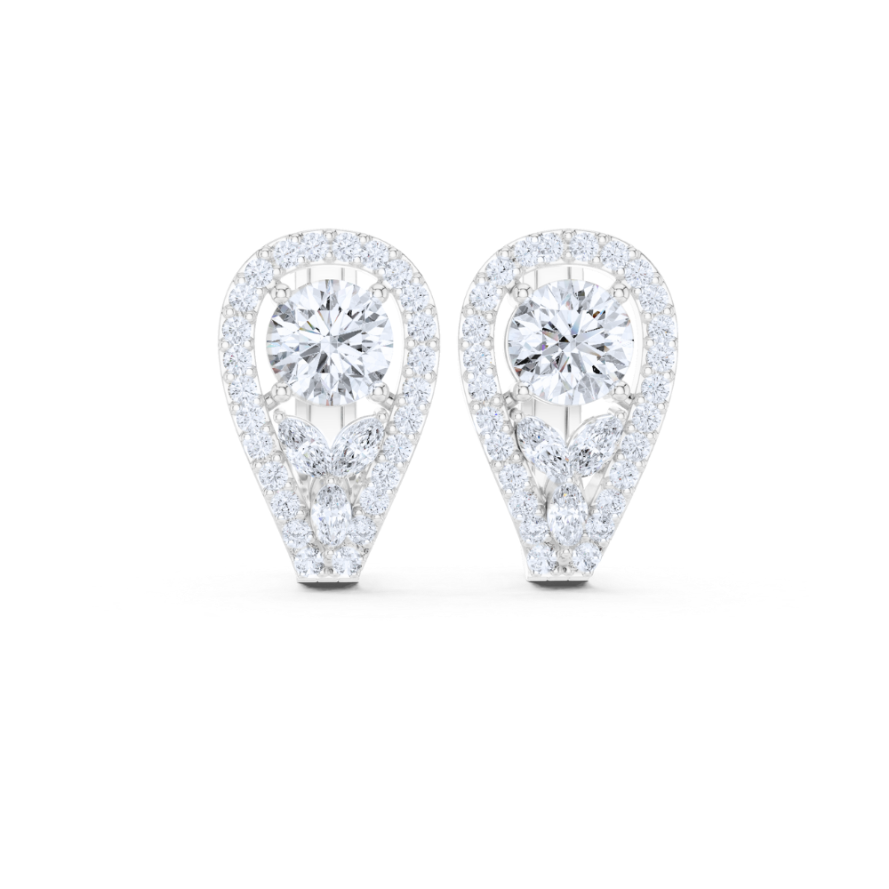 Teardrop Elegance Diamond Studs
