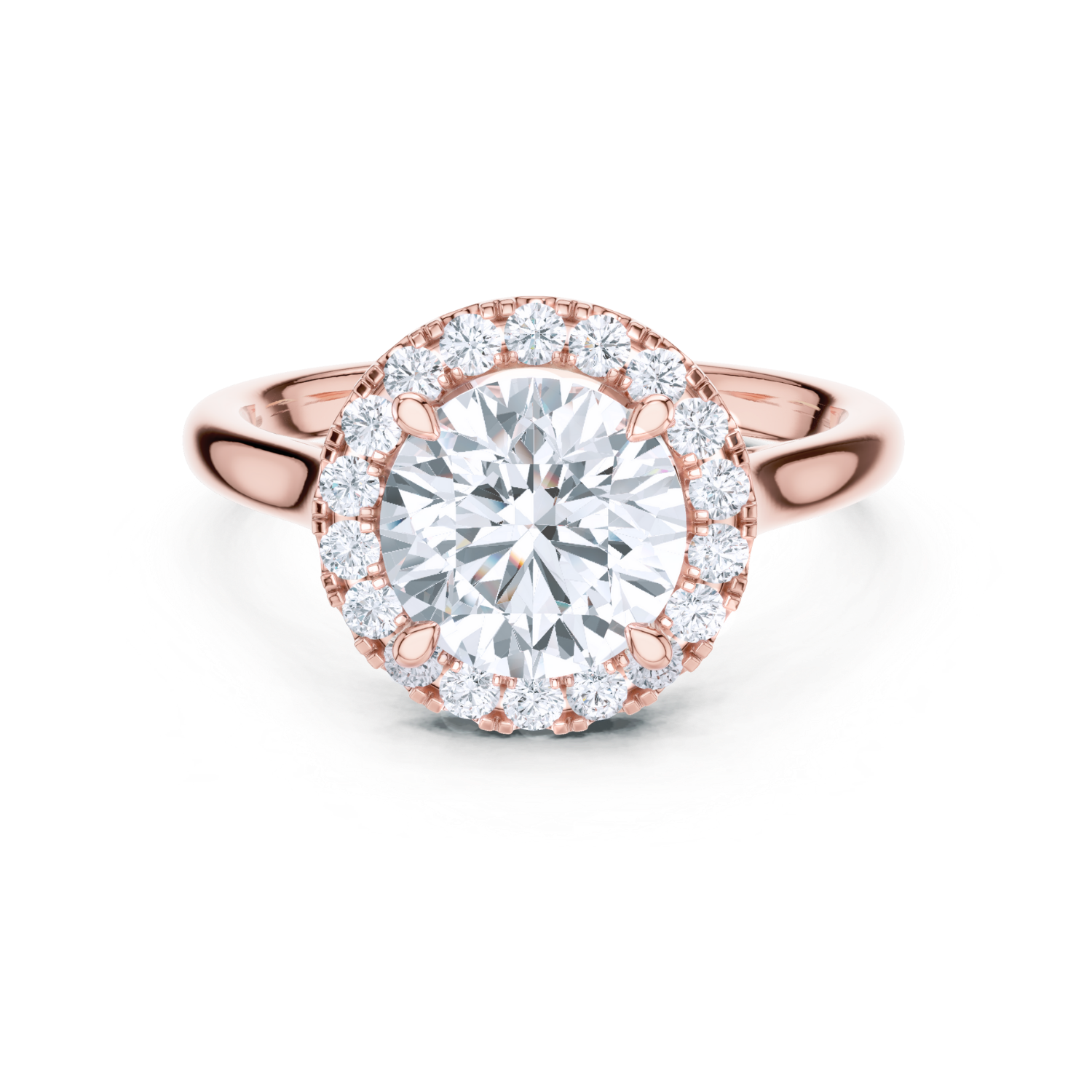 Round Halo Diamond Ring