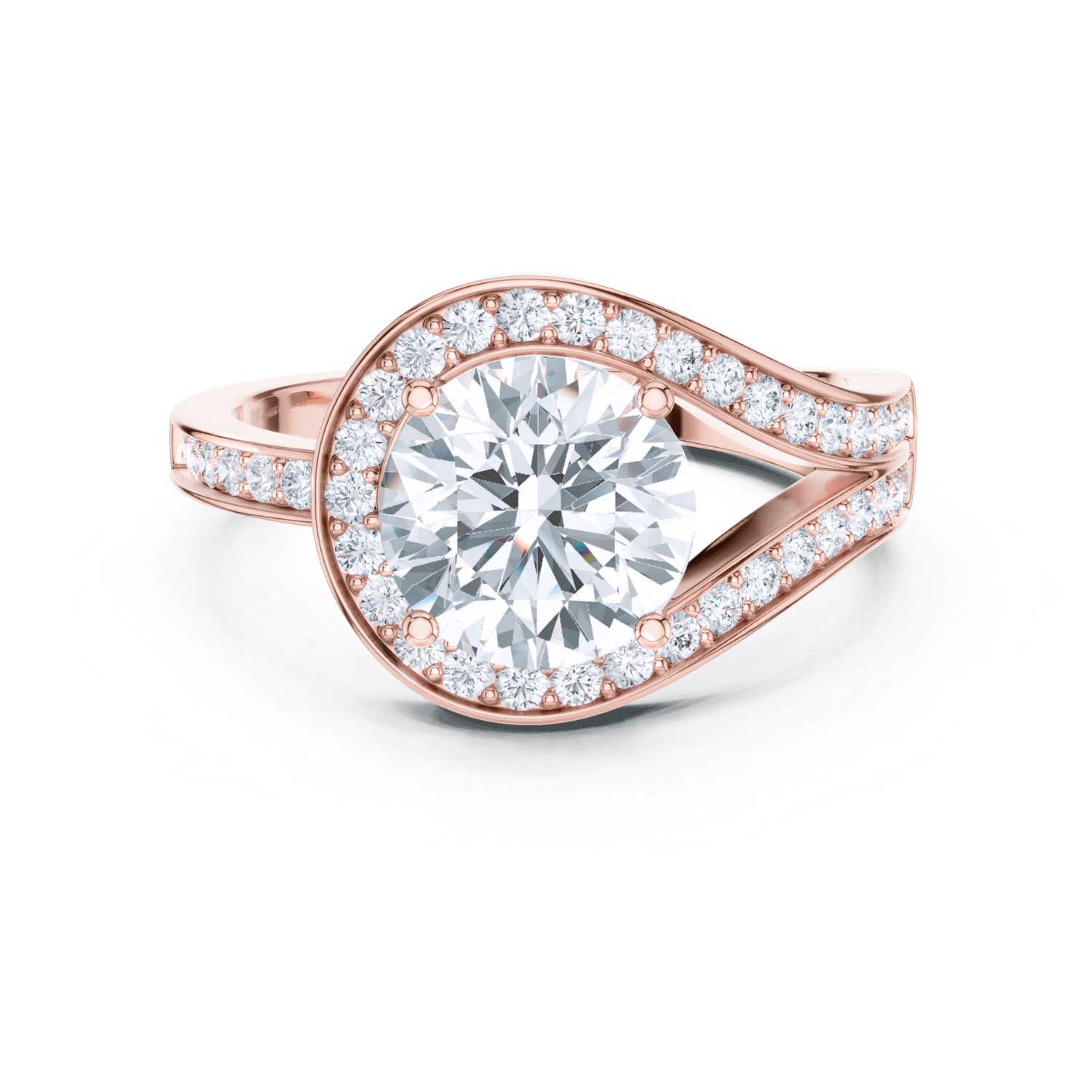 Radiant Split-Shank Solitaire Ring